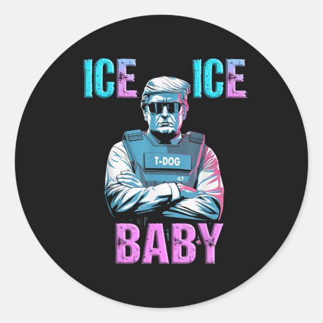 Adesivo Redondo Trump Ice Baby Lb37 (Frente)