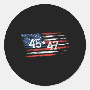 Adesivo Redondo Trump Inauguration 45 47 Eleições