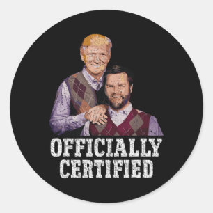 Adesivo Redondo Trump J.d. Vance Certificado Oficialmente 2025 Fun