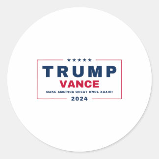 Adesivo Redondo Trump Jd Vance Vp Torne O Excelente Americano Mais