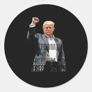 Adesivo Redondo Trump Let Freedom Ring