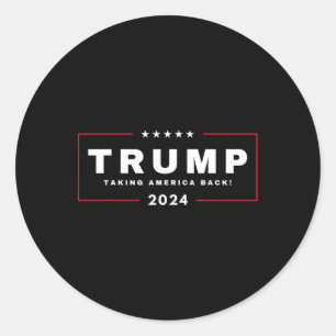 Adesivo Redondo Trump Levando A América De Volta Em 4 De Julho De 