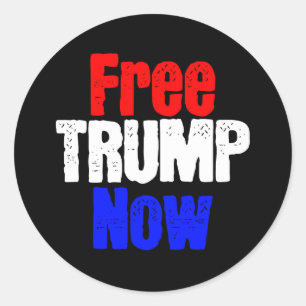 Adesivo Redondo Trump Livre Agora