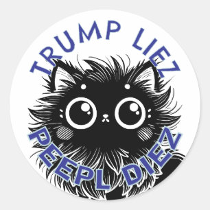 Adesivo Redondo Trump Lolcat