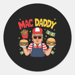 Adesivo Redondo Trump Mac Daddy Fazendo Fritas Dizia Coisas Engraç
