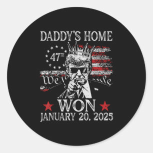 Adesivo Redondo Trump Merchandise Daddys Home Trump Inauguração D