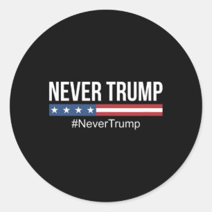 Adesivo Redondo Trump - #nevertrump Anti Trump