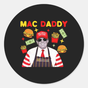 Adesivo Redondo Trump Original Fazendo Fritas Humor Médio Cl Mega