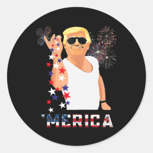 Adesivo Redondo Trump Outfits 2024 Presidente Eleitoral Americano