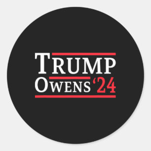 Adesivo Redondo Trump Owens 2024 Eleições Republicanas Presidente