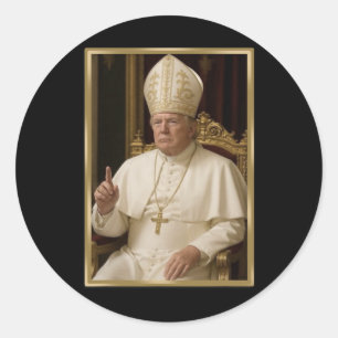 Adesivo Redondo Trump Para Pope T Camisa Presidente Trump Camiseta