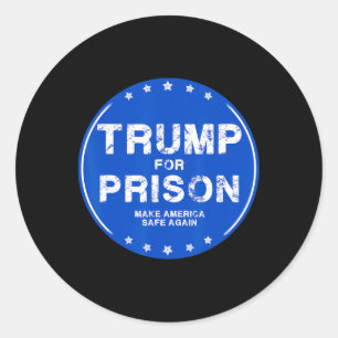 Adesivo Redondo Trump Para Prisão 2025 Trump Engraçado