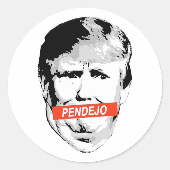 Adesivo Redondo Trump: Pendejo (Frente)