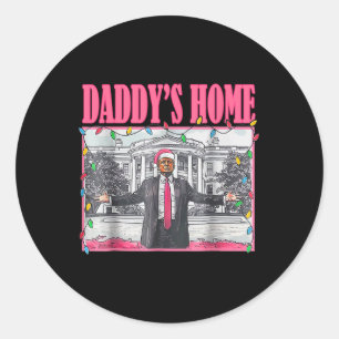 Adesivo Redondo Trump Pink 2024 Leve o Pai americano Ck para casa