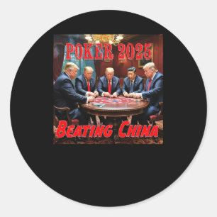 Adesivo Redondo Trump Poker 2025