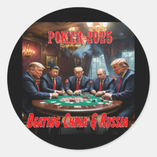 Adesivo Redondo Trump Poker 20251