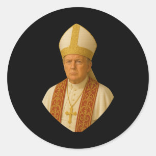 Adesivo Redondo Trump Pope Graphic - Engraçado Design político