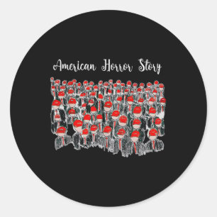 Adesivo Redondo Trump Presidente Usa Flag Halloween Story Lb
