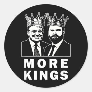 Adesivo Redondo Trump Rei Patriótico Dia da Independência 4 de Jul