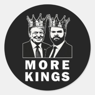 Adesivo Redondo Trump Rei Patriótico Dia da Independência 4 de Jul