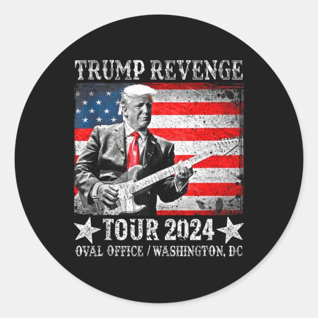 Adesivo Redondo Trump Revenge Tour 2025 (Frente)