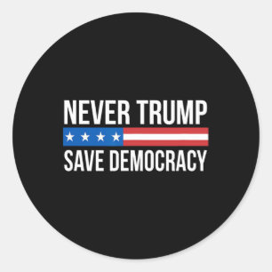 Adesivo Redondo Trump - Save Democracy -