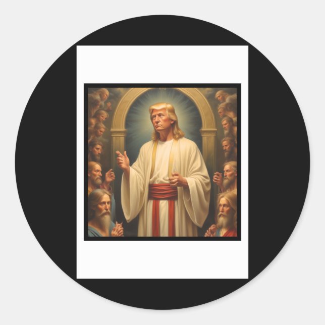 Adesivo Redondo Trump Savior (Frente)