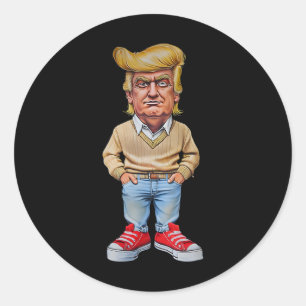 Adesivo Redondo Trump Sou apenas uma Cara Engraçada 2024 Cara M
