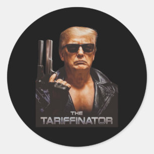 Adesivo Redondo Trump Tariffinator Liberação Dia da Tarifa Homens