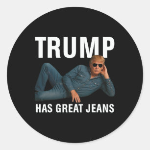 Adesivo Redondo Trump Tem Ótimas Calças Jeans Camiseta Gráfica Div