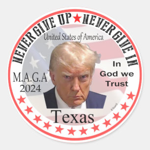 Adesivo Redondo Trump/Texas