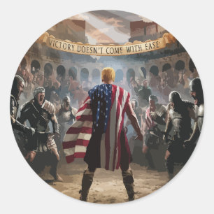 Adesivo Redondo "Trump the Gladiator Sticker"