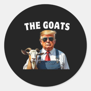 Adesivo Redondo Trump The Goats Mega Farming Engraçado Mulheres Jo