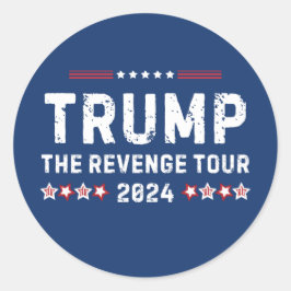 Adesivo Redondo Trump The Revenge Tour 2024 Presidente