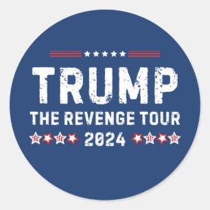 Adesivo Redondo Trump The Revenge Tour 2024 Presidente