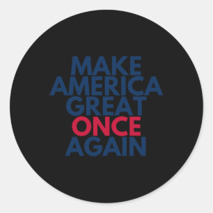 Adesivo Redondo Trump Torna O Excelente Americano Novamente 2024 M