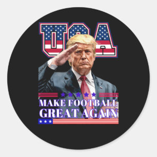 Adesivo Redondo Trump Torna o Excelente de futebol americano novam