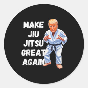 Adesivo Redondo Trump Torne Excelente Jiu-jitsu Novamente Bjj