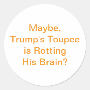 Adesivo Redondo Trump Toupee-Rot Splash-Art Hankamer Artjunkhaus
