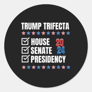 Adesivo Redondo Trump Trifecta venceu Presidência do Senado Republ