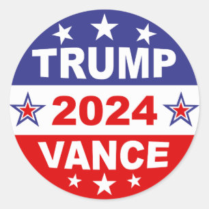 ADESIVO REDONDO TRUMP VANCE 2024