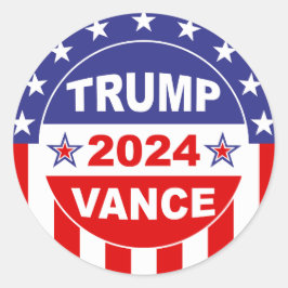 ADESIVO REDONDO TRUMP VANCE 2024