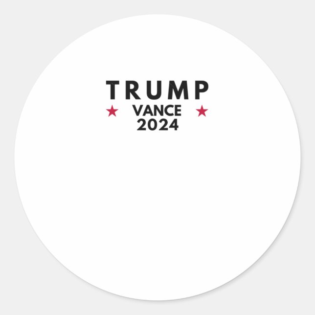 Adesivo Redondo Trump Vance 2024 (Frente)