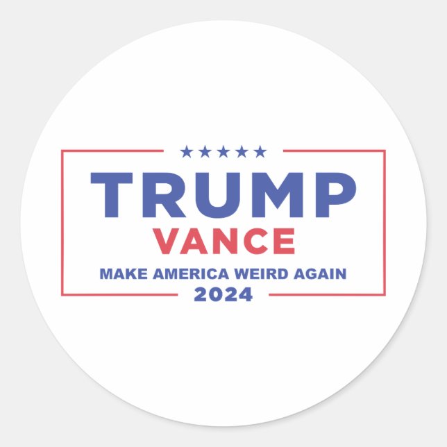 ADESIVO REDONDO TRUMP VANCE 2024 (Frente)