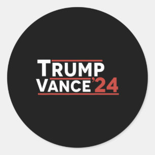 Adesivo Redondo Trump Vance 2024