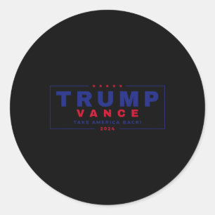 Adesivo Redondo Trump Vance 2024 Donald Trump J.d. Vance Take Amer