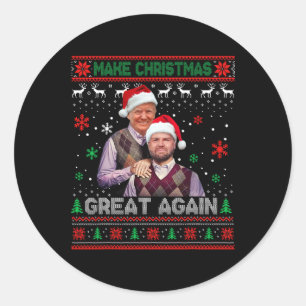 Adesivo Redondo Trump Vance 2024 Irmãos Funny Parody Trump Vance