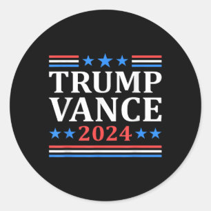 Adesivo Redondo Trump Vance 2024 Para O Presidente Vp Pat Da Eleiç