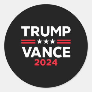 Adesivo Redondo Trump Vance 2025 Bandeira Americana Presente Eleiç