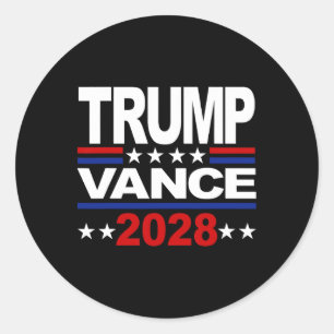 Adesivo Redondo Trump Vance 2028 Presidente Republicano de Terceir
